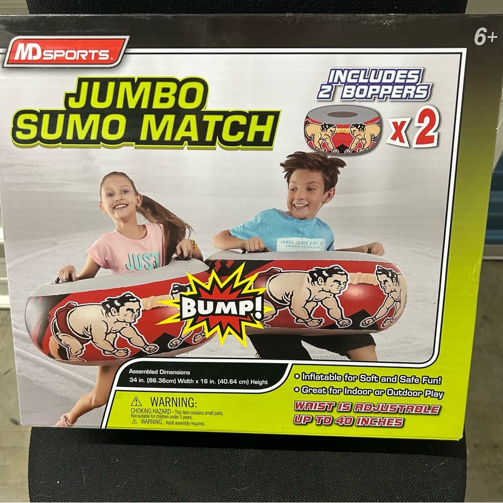 MD Sports Jumbo Sumo Match Set of 2 Wearable Boppers for Indoor or Outdoor Play